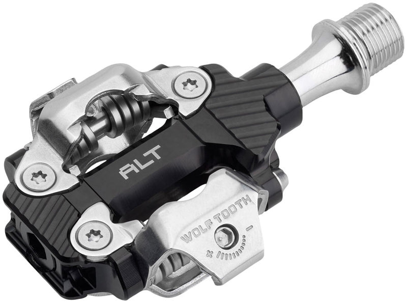 Load image into Gallery viewer, Wolf Tooth ALT XC Clipless Pedals - Dual Sided Clipless Alloy 9/16" BLK Pair Shimano SPD