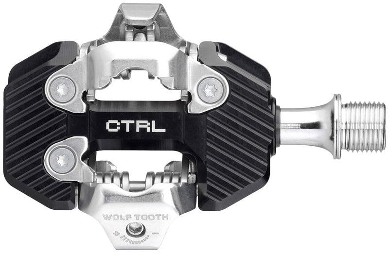 Load image into Gallery viewer, Wolf Tooth CTRL Trail Clipless Pedals - Dual Sided Clipless Alloy 9/16" BLK Pair Shimano SPD