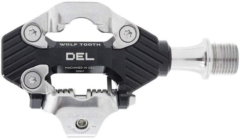 Load image into Gallery viewer, Wolf Tooth DEL Gravel Race Clipless Pedals - Single Sided Clipless Alloy 9/16" BLK Pair Shimano SPD