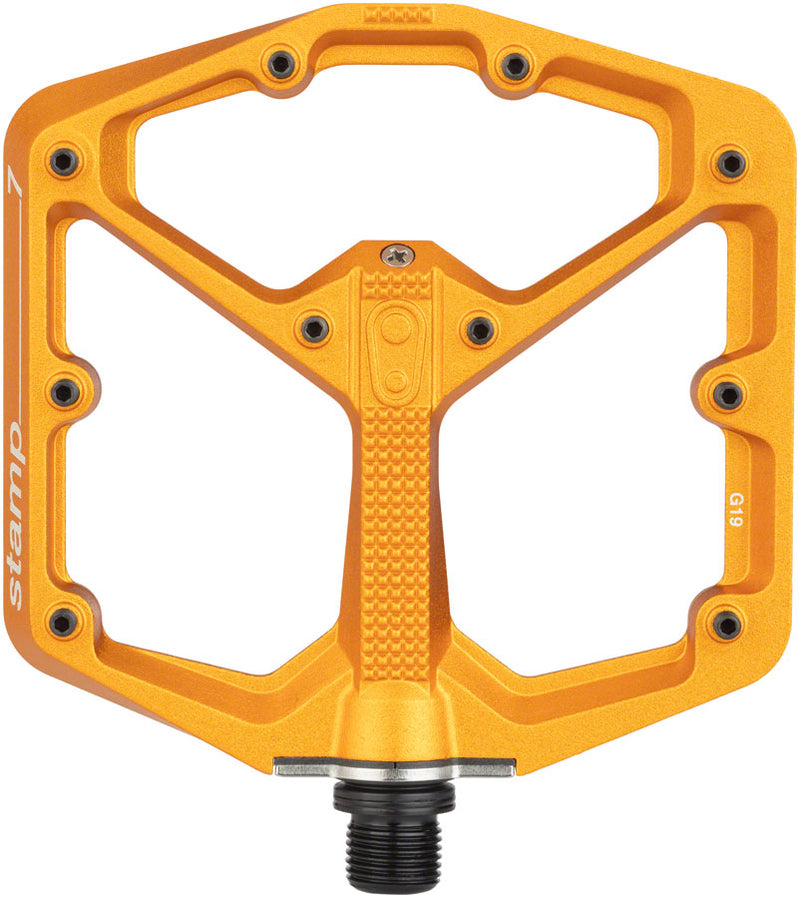 Load image into Gallery viewer, Crankbrothers Stamp 7 Pedals - Platform Aluminum 9/16" Orange Large