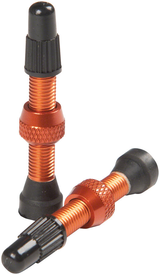 Load image into Gallery viewer, Stan's Alloy Valve Stems - 35mm Pair Orange