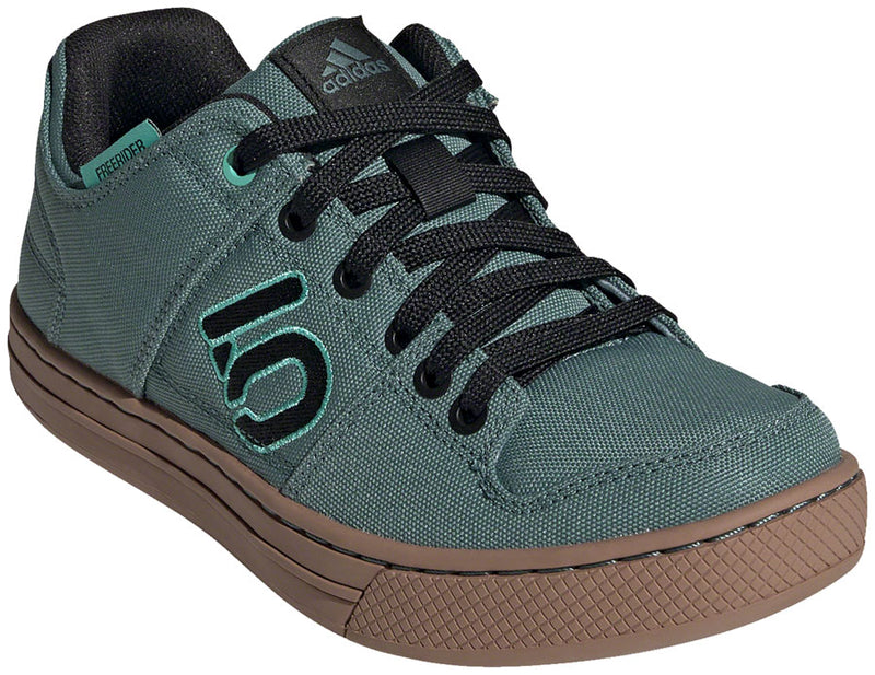 Load image into Gallery viewer, Five Ten Freerider Canvas Flat Shoes - Women's Hazy Emerald/Core BLK/Acid Mint 10.5