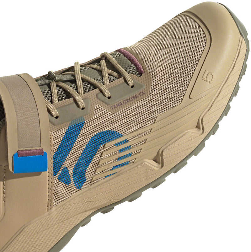 Load image into Gallery viewer, Five Ten Trailcross Mountain Clipless Shoes - Men's Beige Tone/Blue Rush/Orbit Green 6