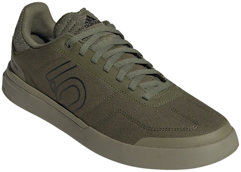 Load image into Gallery viewer, Five Ten Sleuth DLX Canvas Flat Shoes - Men's Focus Olive/Core BLK/Pulse Lime 7.5