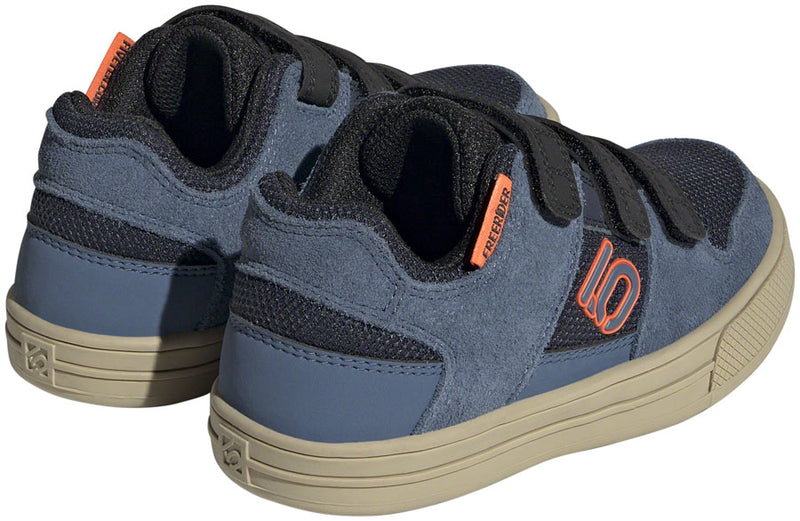 Load image into Gallery viewer, Five Ten Freerider VCS Flat Shoes - Kids Legend Ink/Wonder Steel/Impact Orange 5.5