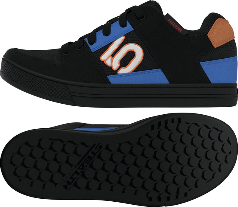 Load image into Gallery viewer, Five Ten Freerider Flat Shoes - Men's Core Black/Off White/Ray Blue 11.5