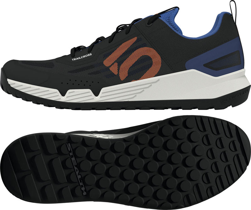 Load image into Gallery viewer, Five Ten Trailcross LT Flat Shoes - Men's Core BLK/Pure Orange/Ray Blue 12.5