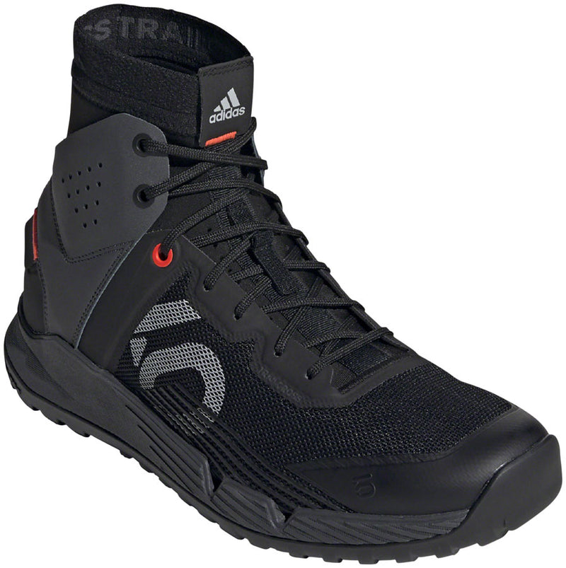 Load image into Gallery viewer, Five Ten Trailcross Mid Pro Flat Shoes - Men's Core BLK / Gray Two / Solar Red 11