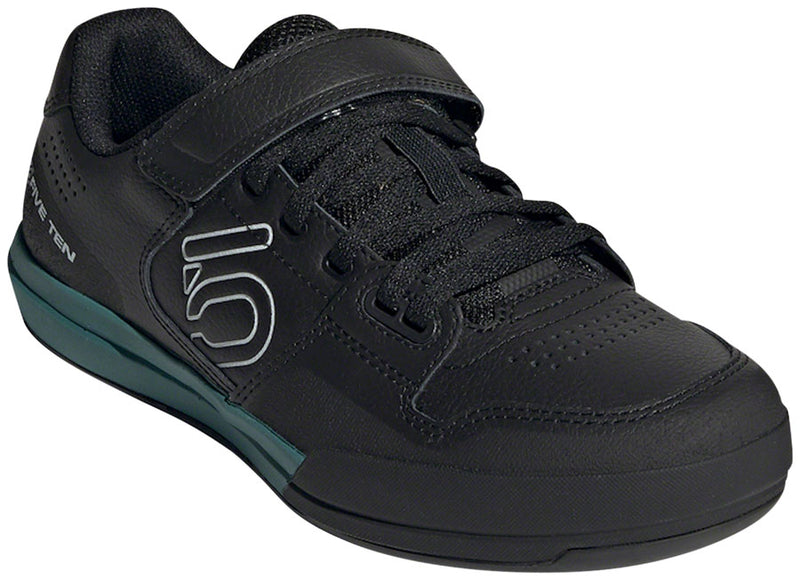 Load image into Gallery viewer, Five Ten Hellcat Mountain Clipless Shoes - Women's Core BLK / Crystal White / Hazy Emerald 10.5