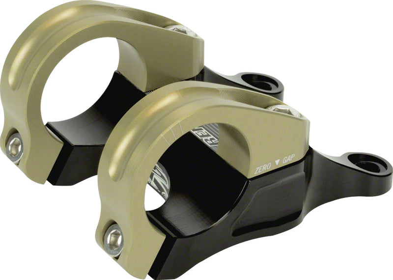 Load image into Gallery viewer, Renthal Integra II Stem - 45mm 31.8 Clamp +/-0 Direct Mount Aluminum BLK/Gold
