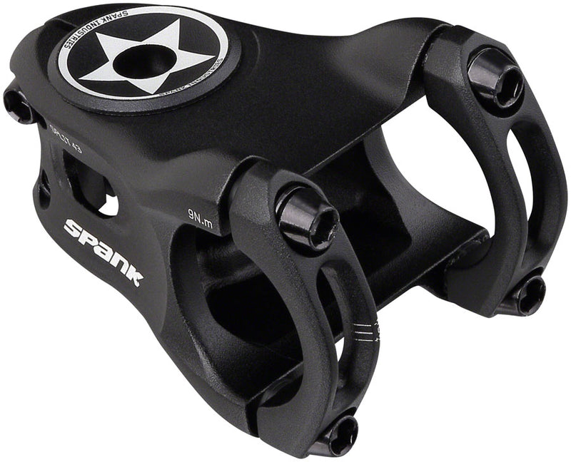Load image into Gallery viewer, Spank Split Stem - 43mm 31.8 Clamp +/-0 1 1/8" Aluminum Black
