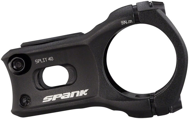 Load image into Gallery viewer, Spank Split 35 Stem - 40mm 35 Clamp +/-0 1 1/8" Aluminum Black
