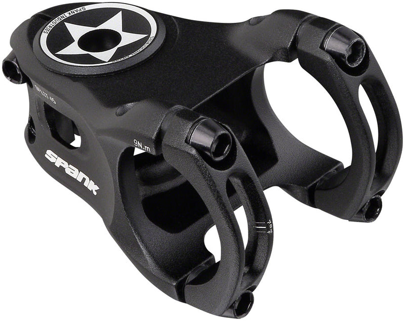 Load image into Gallery viewer, Spank Split 35 Stem - 45mm 35 Clamp +/-0 1 1/8" Aluminum Black