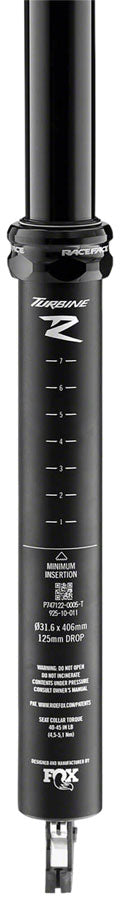 Load image into Gallery viewer, RaceFace Turbine R Dropper Seatpost - 30.9 125mm Travel Black