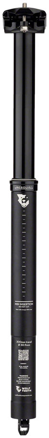 Load image into Gallery viewer, Wolf Tooth Resolve Dropper Seatpost - 30.9 200mm Travel Black Rev 1