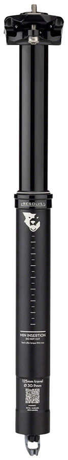 Load image into Gallery viewer, Wolf Tooth Resolve Dropper Seatpost - 30.9 125mm Travel Black Rev 2