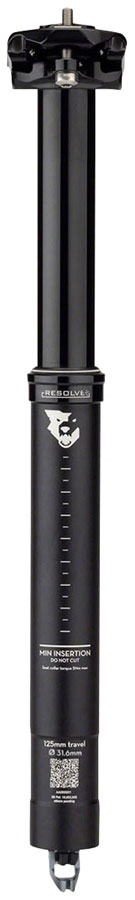 Load image into Gallery viewer, Wolf Tooth Resolve Dropper Seatpost - 31.6 125mm Travel Black Rev 2