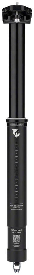 Load image into Gallery viewer, Wolf Tooth Resolve Dropper Seatpost - 34.9 160mm Travel Black Rev 2