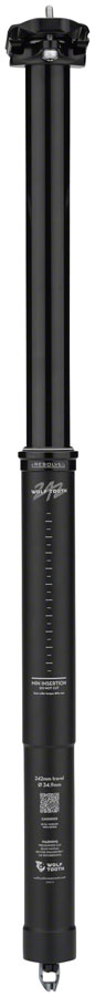 Load image into Gallery viewer, Wolf Tooth Resolve Dropper Seatpost - 34.9 242mm Travel Black Rev 2