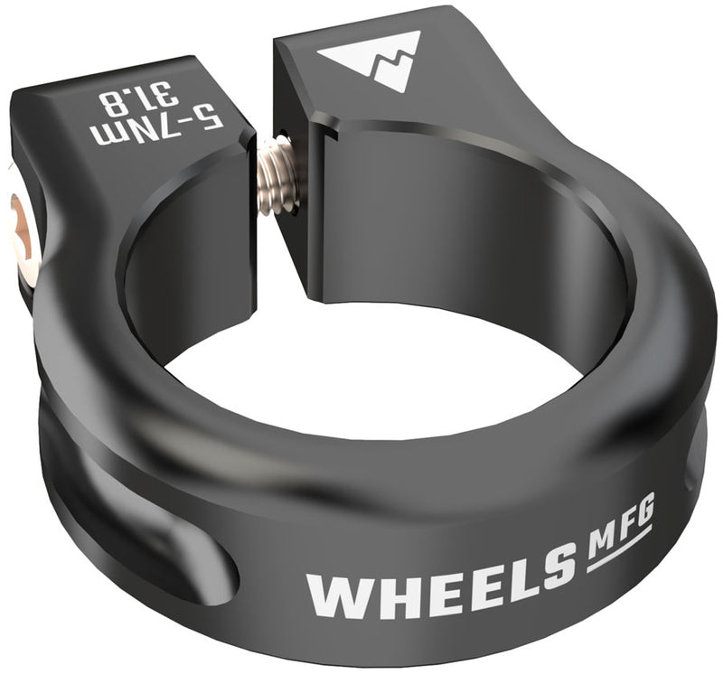 Load image into Gallery viewer, Wheels Manufacturing Seatpost Clamp - 31.8mm Bolt-On Black