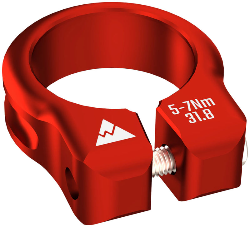 Load image into Gallery viewer, Wheels Manufacturing Seatpost Clamp - 31.8mm Bolt-On Red