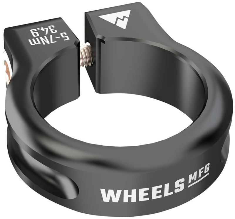 Load image into Gallery viewer, Wheels Manufacturing Seatpost Clamp - 34.9mm Bolt-On Black