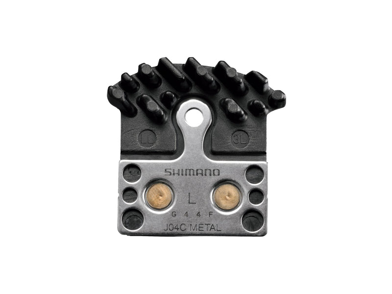 Load image into Gallery viewer, Shimano J04C-MF Disc Brake Pads Springs - Metal Compound Finned Alloy Stainless Steel Back Plate One Pair