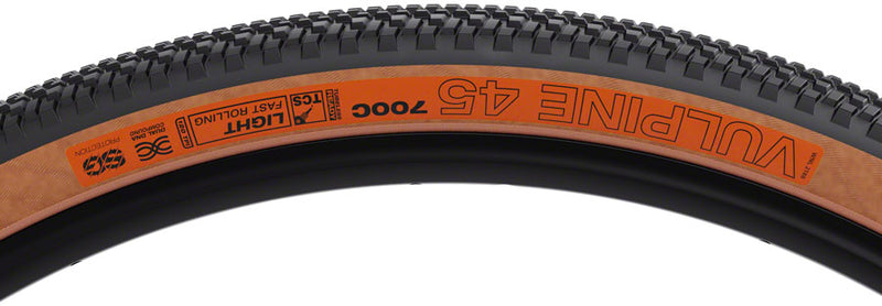 Load image into Gallery viewer, WTB Vulpine Tire - 700 x 45 TCS Tubeless Folding BLK/Tan Light/Fast Rolling Dual DNA SG