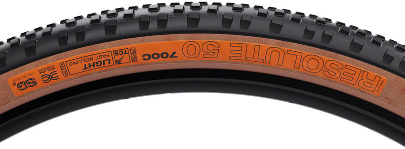 Load image into Gallery viewer, WTB Resolute Tire - 700 x 50 TCS Tubeless Folding BLK/Tan Light/Fast Rolling Dual DNA SG2