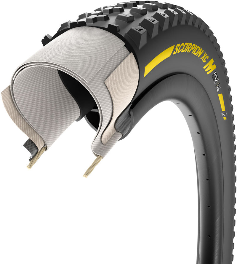Load image into Gallery viewer, Pirelli Scorpion XC M Tire - 29 x 2.4 Tubeless Folding YLW Label Team Edition ProWall Race