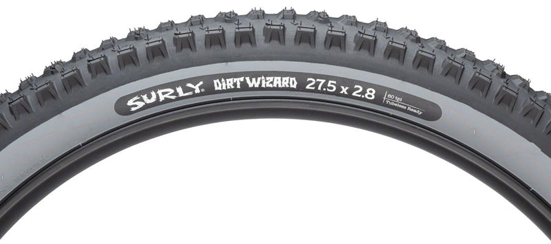 Load image into Gallery viewer, Surly Dirt Wizard Tire - 27.5 x 2.8 Tubeless Folding Black/Slate 60 tpi
