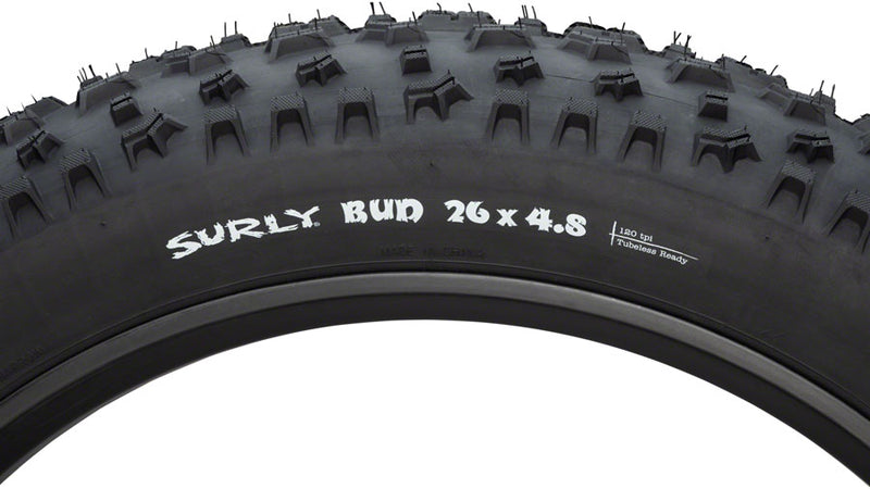 Load image into Gallery viewer, Surly Bud Tire - 26 x 4.8 Tubeless Folding Black 120tpi