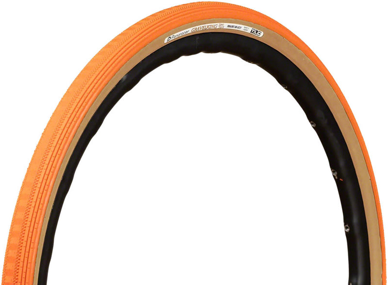 Load image into Gallery viewer, Panaracer GravelKing SS Tire - 700 x 43 Tubeless Folding Sunset Orange/Brown