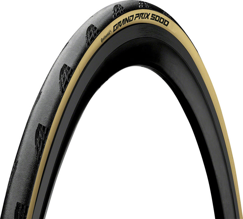 Load image into Gallery viewer, Continental Grand Prix 5000 Tire - 700 x 25 Clincher Folding BLK/Cream BLKChili Vectran Breaker LazerGrip ACT