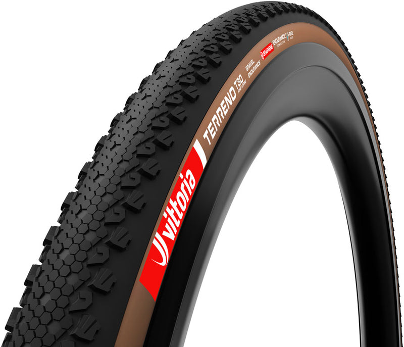 Load image into Gallery viewer, Vittoria Terreno T30 Fine Loose Tire - 700 x 45 Tubeless Folding BLK/Brown Gravel Endurance Graphene G2.0