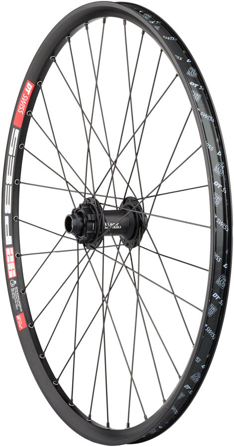 Load image into Gallery viewer, Quality Wheels Bear Pawls / DT Swiss E593 Front Wheel - 26" 20 x 110mm 6-Bolt BLK 32H
