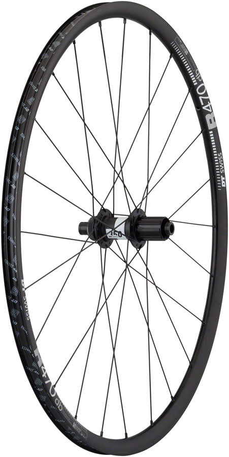 Load image into Gallery viewer, Quality Wheels DT 350/DT R470db Rear Wheel - 700 12 x 142mm Center-Lock HG 11 MTN Road BLK 24H