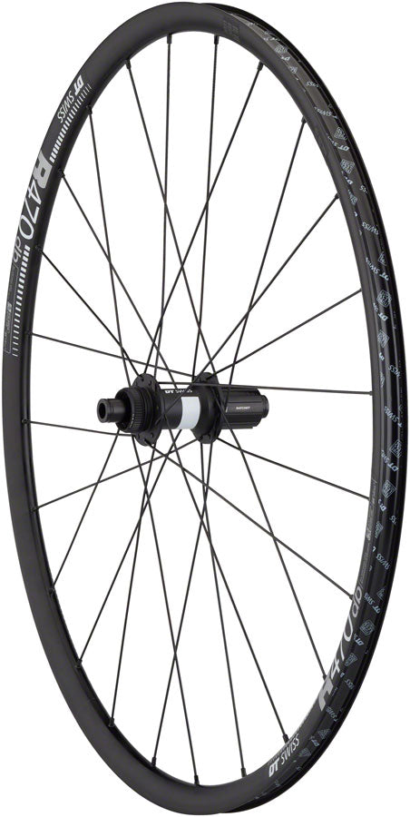 Load image into Gallery viewer, Quality Wheels DT 350/DT R470db Rear Wheel - 700 12 x 142mm Center-Lock HG 11 MTN Road BLK 24H