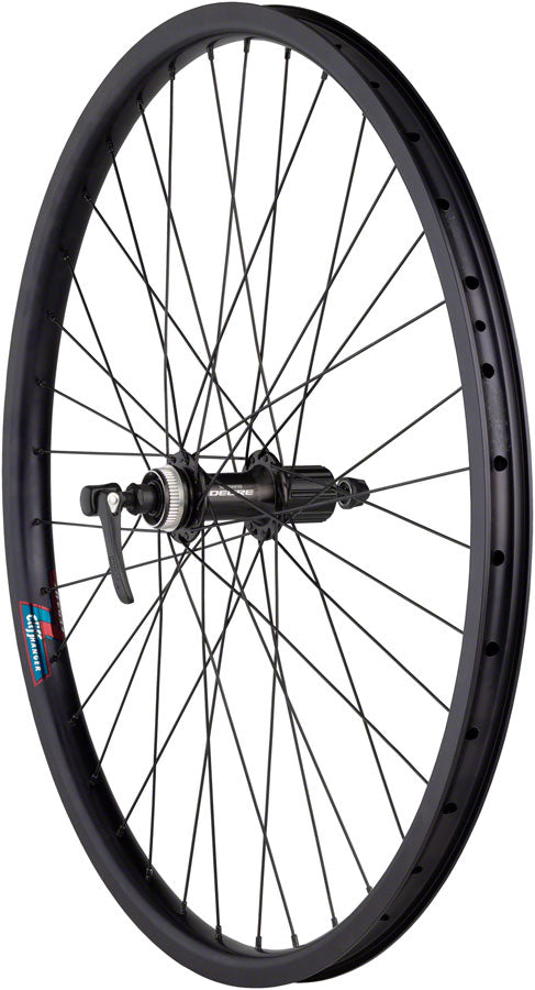 Load image into Gallery viewer, Quality Wheels Value HD Series Disc Rear Wheel - 26" QR x 135mm Center-Lock HG 10 BLK 32H