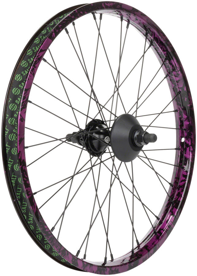 Load image into Gallery viewer, Salt EX Rear Wheel - 20" Black/Purple Splatter LHD