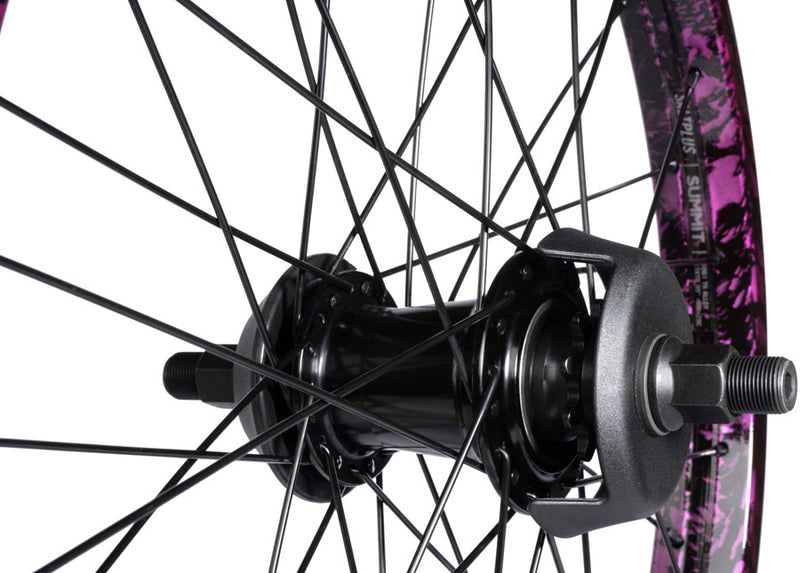 Load image into Gallery viewer, Salt Everest Rear Wheel - 20" Black/Purple Splatter Freecoaster LHD