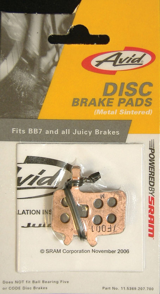 SRAM Disc Pads Juicy/BB-7 Heavy Duty Sintered/Steel