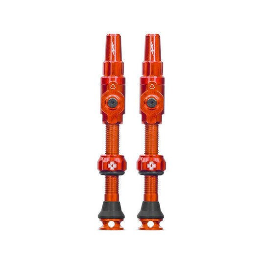 Muc-Off Big Bore Lite Tubeless Valve Stems - Large 45mm -Orange