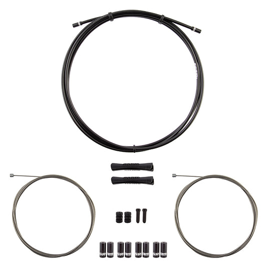 SRAM Stainless Steel Shift Cable Housing Kit - Road/MTB 4mm Reinforced Linear Strand BLK