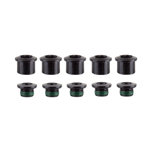 SRAM Road Double Chainring Aluminum Boltset 10 pieces BLK also fits SRAM Omnium Cranks
