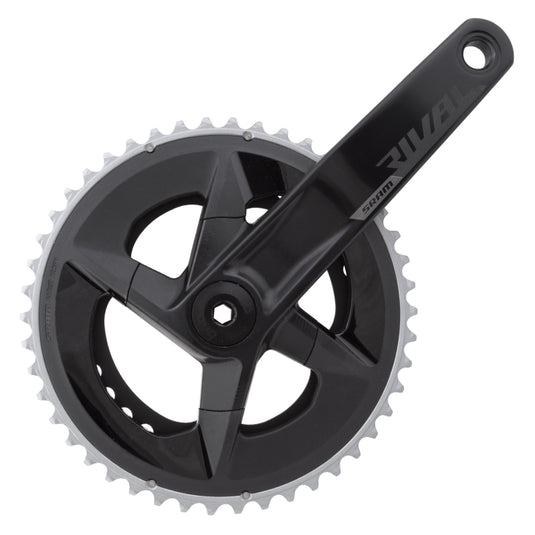 SRAM Rival D1 2x Crankset Speed: 12 Spindle: 28.99mm BCD: 107 46/33 DUB 170mm Black Road Disc
