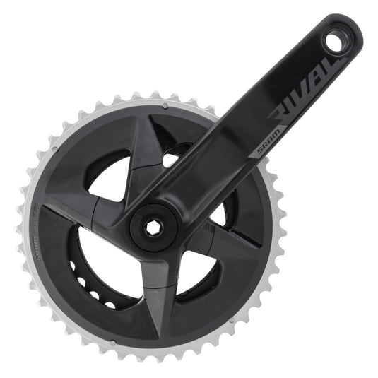 SRAM Rival D1 Wide 2x Crankset Speed: 12 Spindle: 28.99mm BCD: 94 43/30 DUB 165mm Black Road Disc