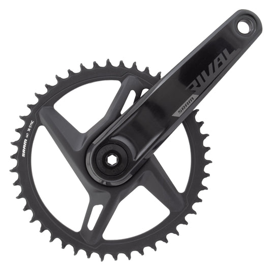 SRAM Rival D1 Wide 1x Crankset Speed: 12 Spindle: 28.99mm 46 DUB 175mm Black Road Disc