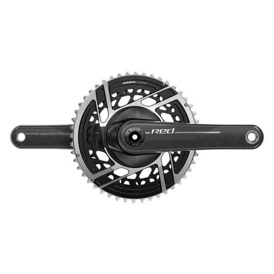SRAM RED Crankset - 165mm 2x 12-Speed 46/33t 8-Bolt Direct Mount DUB Spindle Interface Natural Carbon E1