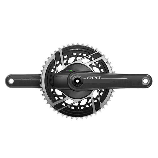SRAM RED AXS Power Meter Crankset - 165mm 2x 12-Speed 48/35t 8-Bolt Direct Mount DUB Spindle Interface Natural Carbon E1